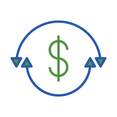 Cash Flow icon Design