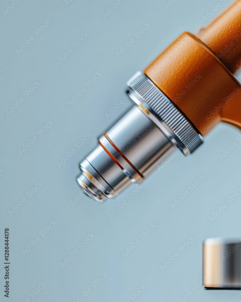 Poster sleek modern microscope precision optical lens in high-tech laboratory - advanced scientific researc