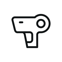 Pricing gun line icon, price labeler vector symbol with editable stroke