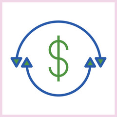 Cash Flow icon Design
