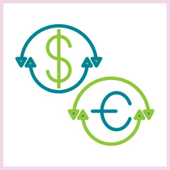 Currency Exchange icon Design