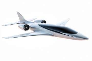 Fototapeta premium Sleek Modern Private Jet Airplane in Flight Luxury Travel Aircraft Design