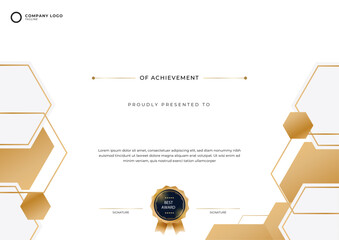 Modern abstract design of certificate template