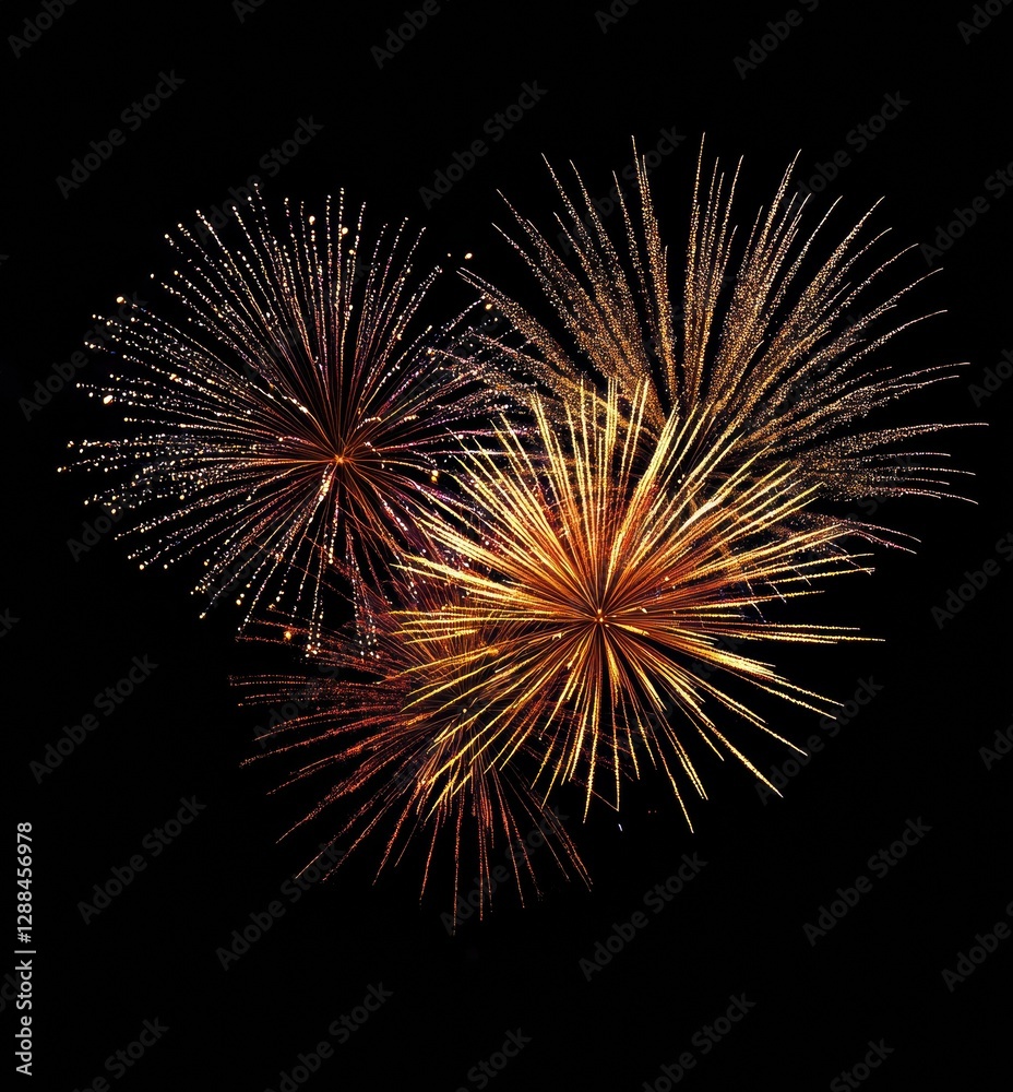 Aufkleber Fireworks exploding in the night sky, creating a colorful spectacle