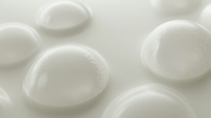 Smooth, glossy droplets create serene and calming atmosphere on