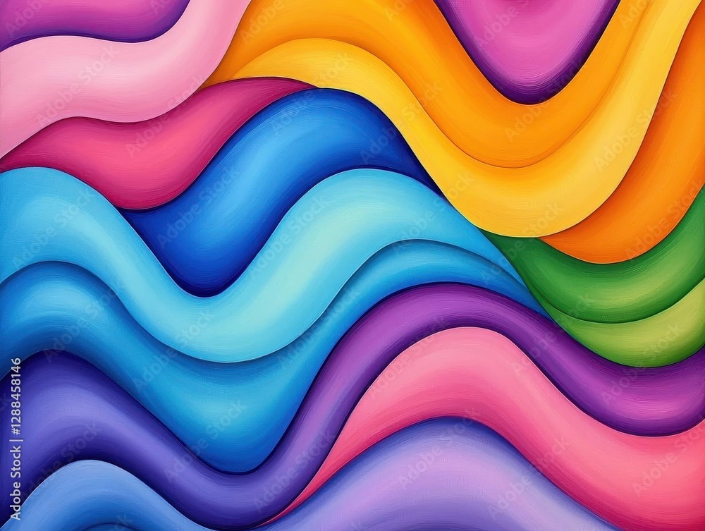 Poster Abstract background with colorful liquid waves
