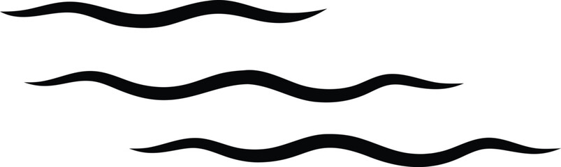 Wave silhouette vector illustration, perfect for ocean designs, surf logos, beach graphics, sea-themed decor, water patterns, nautical prints, and modern artistic elements.

