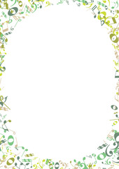 Ornamental Musical Notes Frame – Creative Vector Border for Invitations, Flyers, and Music Designs







