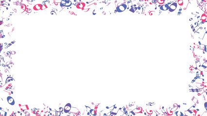 Musical Notes Border – Decorative Vector Frame for Banners, Greeting Cards, and Sheet Music Designs
