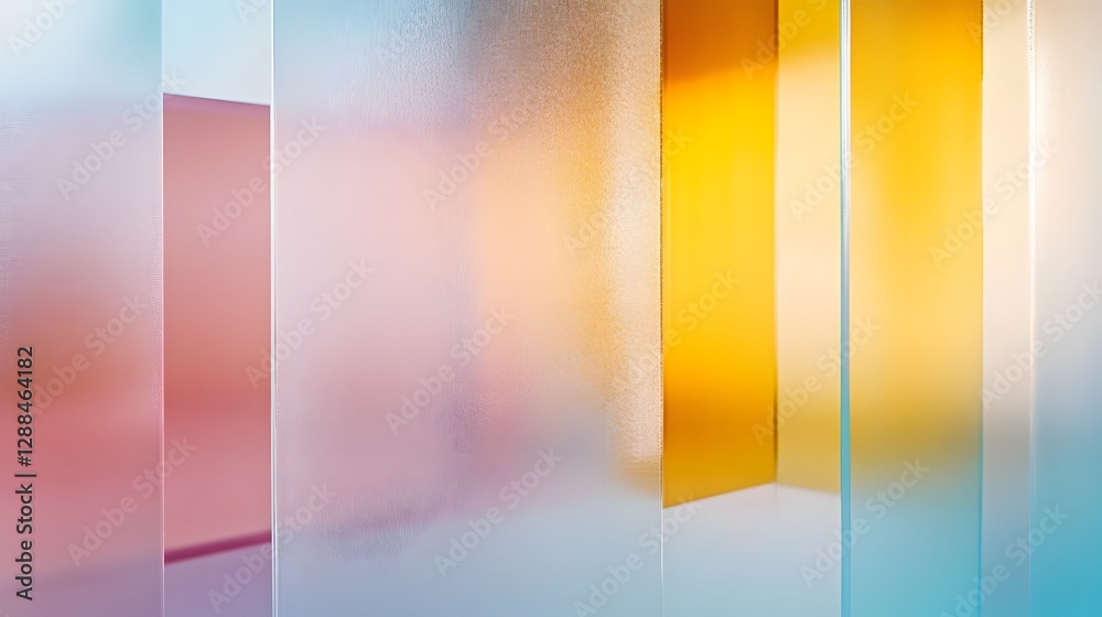 Aufkleber Pastel Gradient Abstract Geometric Minimal Background with Vibrant Colorful Soft Smooth Blend Texture Pattern  Elegant Clean Simple Symmetry Composition with Lines and Shapes