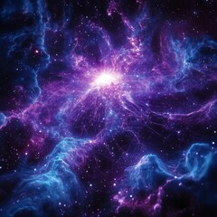 Vibrant Cosmic Explosion in Deep Space with Celestial Colors