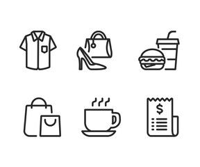 Set of shopping icons stock illustration