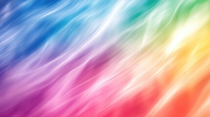 Obraz premium A mesmerizing canvas of softly blurred rainbow hues, where vibrant blues, greens, yellows, and oranges blend seamlessly into an enchanting, dreamy spectacle