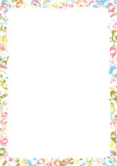 Vector music frame made of musical notes and symbols. Decorative border for certificates, banners, posters, invitations, and greeting cards.