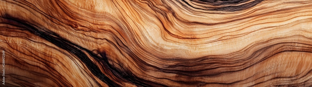 Aufkleber richly detailed and patterned wooden texture with natural grains organic abstract shapes and a rusti