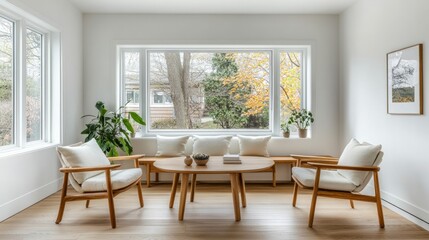Fototapeta premium Modern Minimalist Living Room Design