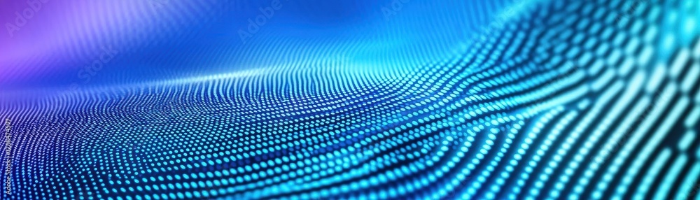 Poster dynamic blue and turquoise lines with halftone background for modern graphic design