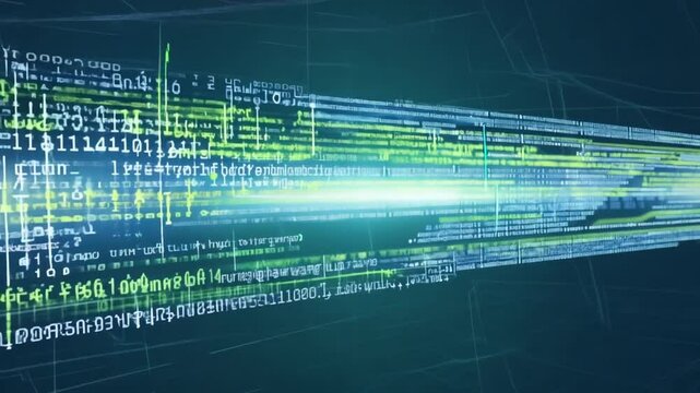 Digital data flow representing information transfer and analysis in a contemporary technological environment