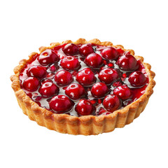 Delicious Cherry Tart with Glossy Red Glaze and Crisp Crust