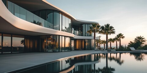 Fototapeta premium Large building with pool