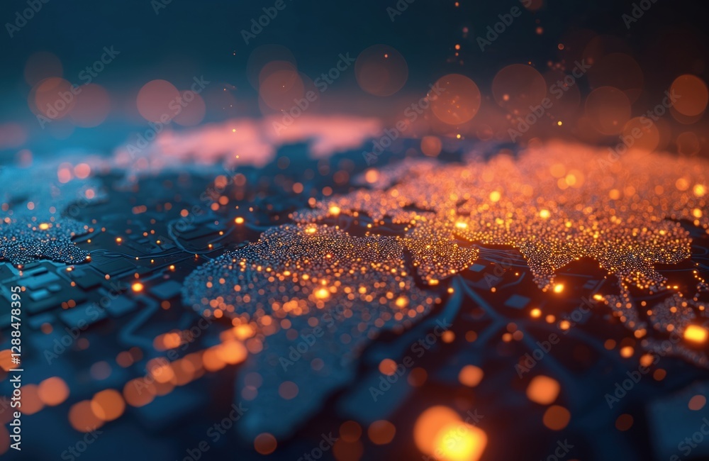 Aufkleber global business internet network connection, iot concept. business global network with world map, fu