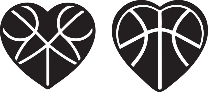heart shaped basketball glyph