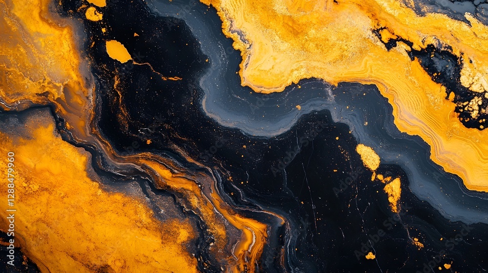 Fototapete Striking Abstract Marble Texture with Vibrant Contrasting Tones and Fluid Movement  Elegant and modern digital artwork featuring organic dynamic patterns and forms in a premium decorative design