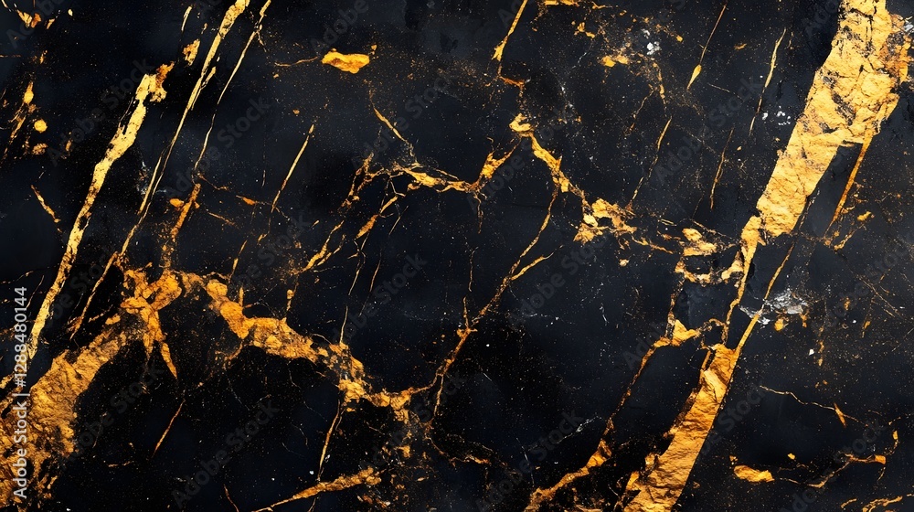 Poster striking abstract marble texture with golden veins backdrop for digital designs website covers adver