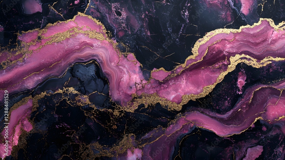 Poster Stunning abstract artwork featuring a captivating agate slice with intricate swirling patterns and mesmerizing iridescent colors that create a hypnotic otherworldly and transcendent visual experience