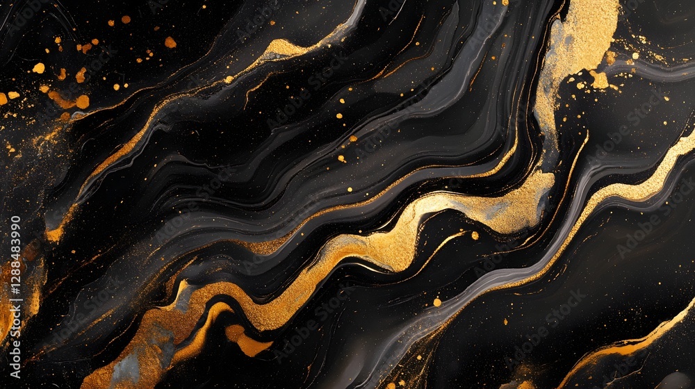 Poster stunning abstract background with a dramatic marbled splatter of rich metallic hues in gold copper a