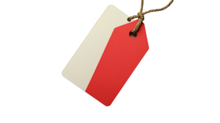 Red and White Price Tags with String