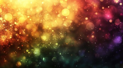 Obraz premium A dynamic, vivid tapestry of stars unfurls in hues of blue, green, yellow, orange, and red, weaving an abstract celestial masterpiece