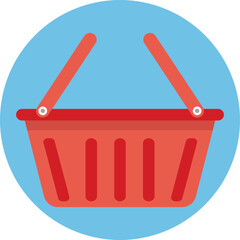 A simple shopping basket, symbolizing retail purchases.