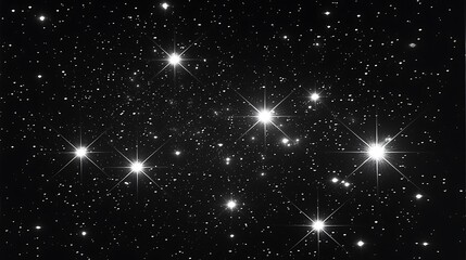Obraz premium Star cluster in deep space, shining bright against dark starry background for educational astronomy