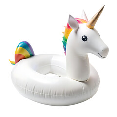 white unicorn inflable pool float