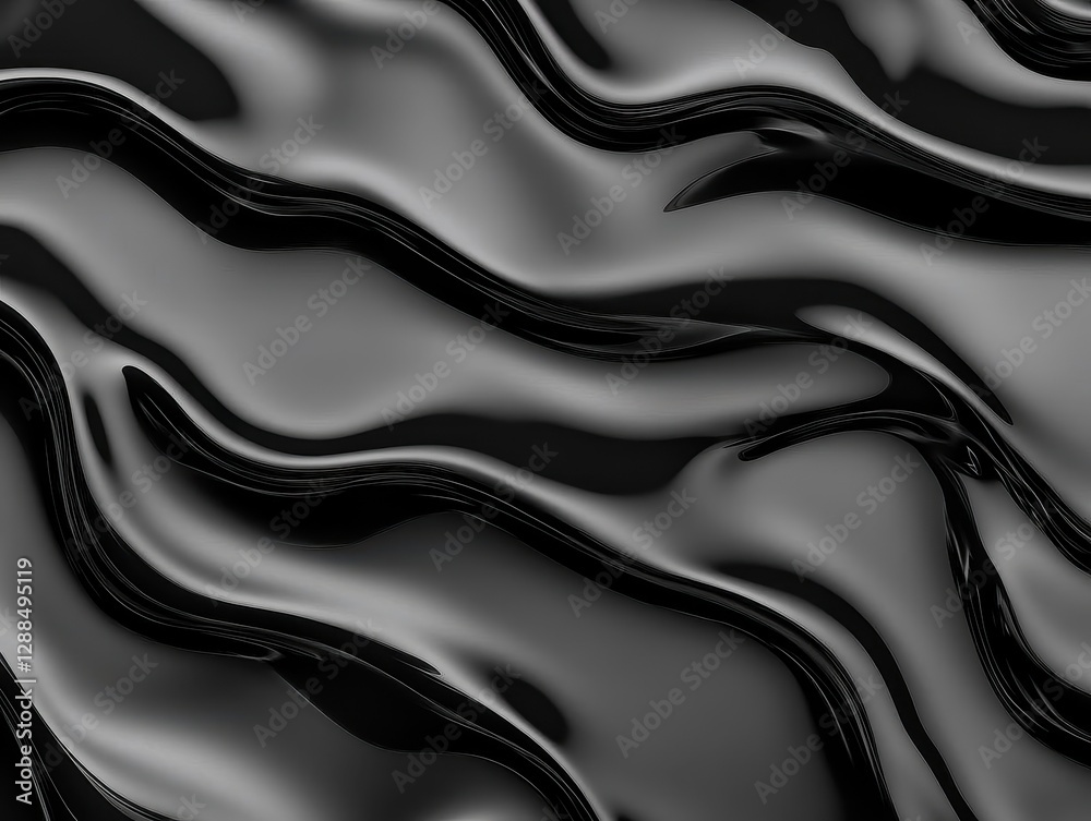Aufkleber high contrast abstract monochrome pattern dynamic shadows liquid surface texture grunge blur