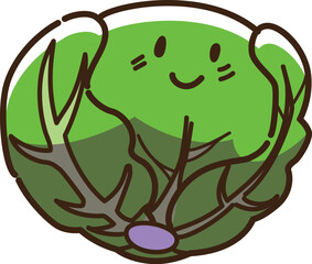 キャベツ　キャラクター　ゆるかわ