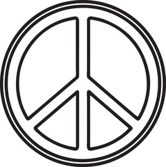 isolated peace sign Vector,peace sign Silhouette,peace sign icon set, black peace sign symbol for you,color  Vector illustration, Vector Graphic, circle