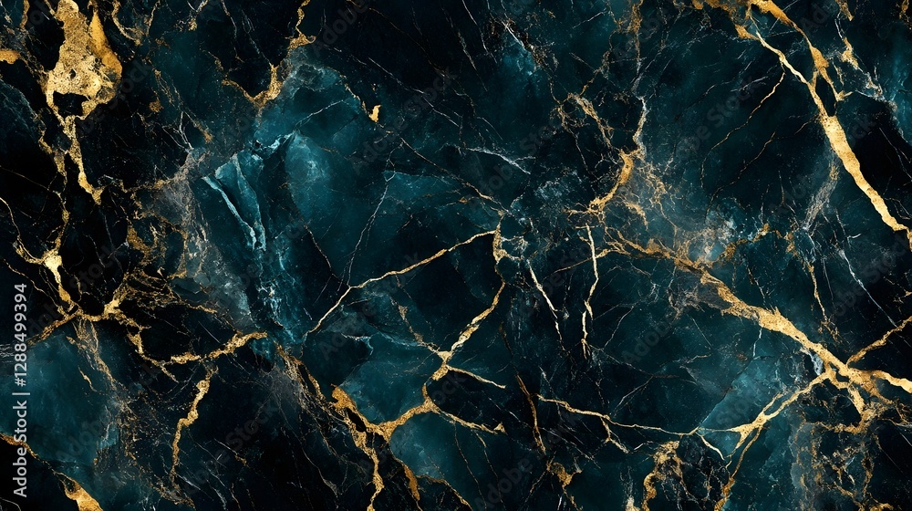 Poster stunning cracked green marble texture with golden veins and intricate patterns unique abstract backg