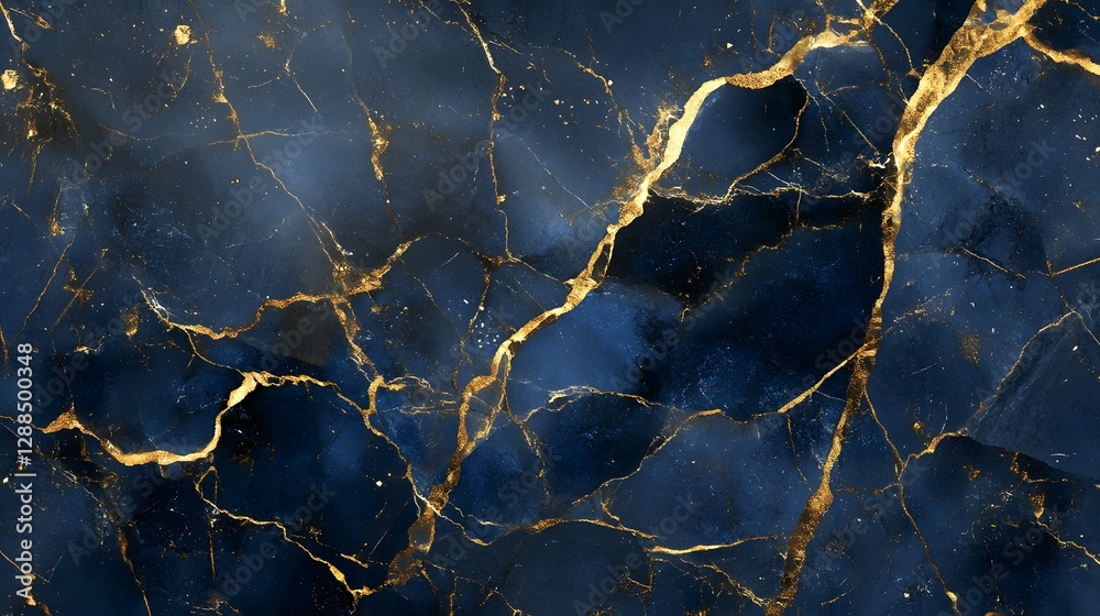 Leinwandbilder stunning fractured marble texture with golden accents abstract background luxurious and digital with
