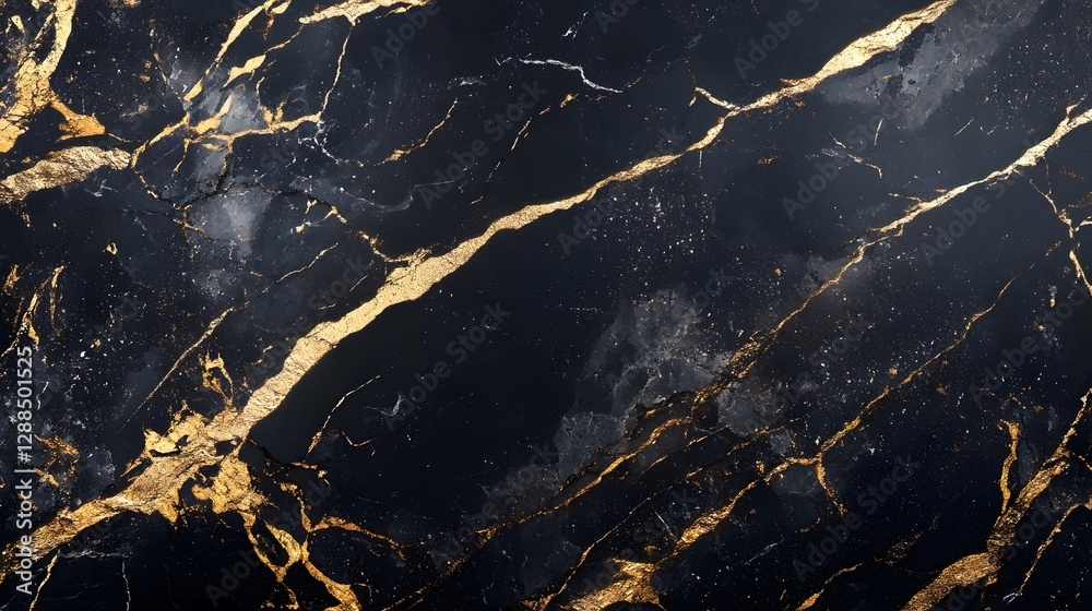 Poster Stunning marble texture with golden veins and intricate mesmerizing patterns  Elegant sophisticated and visually striking background for luxury design and architecture projects