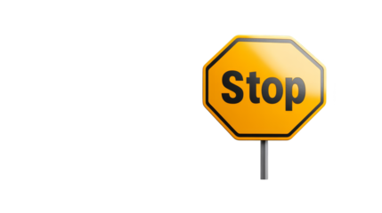 Vibrant green landscape with a bold red stop sign, symbol of safety and roadside awareness