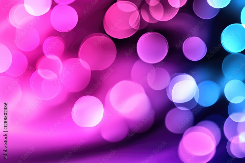 Poster Colorful bokeh lights creating festive blurred background for design