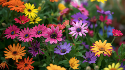 Fototapeta premium Colorful flowers background