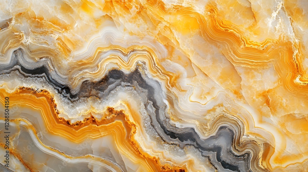 Poster stunning natural agate geode with vibrant crystalline formations intricate organic patterns and mesm
