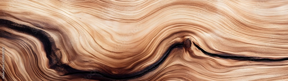 Poster Stunning natural wooden texture with captivating swirls curves and intricate patterns for creating soothing and visually appealing backgrounds wallpapers or surface designs