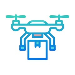 Drone transport icon symbolizing delivery by air.