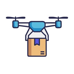Drone transport icon symbolizing delivery by air.