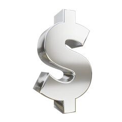 Dollar Sign Symbol Graphic Design Silver Metallic Concept Materials