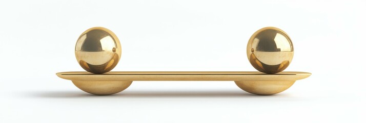 Asset and Liabilities Balance: A Harmonious Representation of Equity and Equality in Life, 3D Illustration